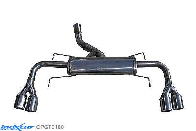 IX OPGT0180, Opel GT (K/R) 2.0 16V TURBO (264PK), Inoxcar Rear silencer 2X80mm Left and Right Stainless steel, Without E.E.C. homologation