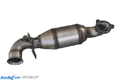 IX AF208CAT, Peugeot 208 1.6 16V TURBO GTI (200PK) 2013-, Inoxcar Catalyst replacement pipe with metal cat Stainless steel, Without E.E.C. homologation