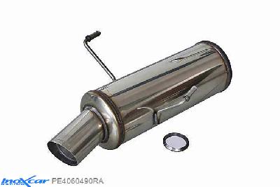 IX PE4060490RA, Peugeot 406 2.0 COUPE (135PK) 1997-, Inoxcar Rear silencer 1X90 RALLY Stainless steel, With E.E.C. homologation