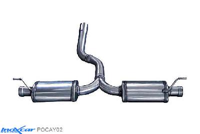 IX POCAY02, Porsche Cayenne II (92A) 3.0 Tdi V6 (240PK-245PK)  2010-, Inoxcar Rear silencer Left and Right (montaggio con uscite di serie /  assembly only with the original exit) Stainless steel, Without E.E.C. homologation