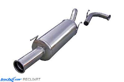 IX RECL04RT, Renault Clio I (B/C57) 1.8 16V (135PK) -1998, Inoxcar Rear silencer 1X76 Retro Style Stainless steel, With E.E.C. homologation