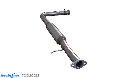 IX TCCLIO02S, Renault Clio I (B/C57) 2.0 WILLIAMS (150PK) -1998, Inoxcar Central pipe with silencer Stainless steel, Without E.E.C. homologation