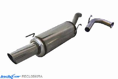 IX RECL0590RA, Renault Clio I (B/C57) 2.0 WILLIAMS (150PK) -1998, Inoxcar Rear silencer 1X90 RALLY Stainless steel, With E.E.C. homologation