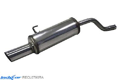 IX RECL0790RA, Renault Clio II (B) 1.4 16V (98PK) 1999- Diameter 45mm, Inoxcar Rear silencer 1X90 RALLY Stainless steel, With E.E.C. homologation