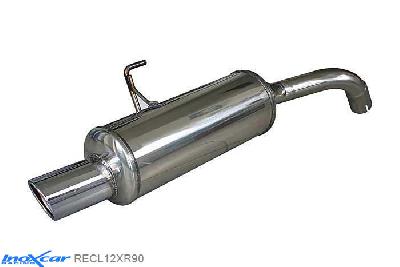 IX RECL12XR90, Renault Clio II (B) RS 2.0 fase1 (172PK) 2000-2001 Diameter 54mm, Inoxcar Rear silencer 1X90 X-RACE Stainless steel, With E.E.C. homologation
