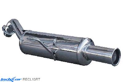 IX RECL13RT, Renault Clio II (B) RS 2.0 fase2 (172PK) 2002-2003 Diameter 54mm, Inoxcar Rear silencer 1X76 Retro Style Stainless steel, With E.E.C. homologation