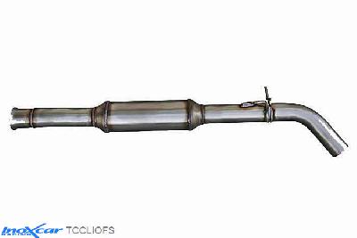 IX TCCLIOFS, Renault Clio IV (R) RS 1.6 Turbo (200PK) 2013- , Diameter 63,5mm, Inoxcar Central pipe with silencer Stainless steel, Without E.E.C. homologation