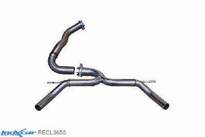 IX RECL3650, Renault Clio IV (R) RS TROPHY 220 EDC 1.6 Turbo (220PK) 2015- , Diameter 63,5mm, Inoxcar NO Rear silencer 1X50 Left and Right Stainless steel, Without E.E.C. homologation