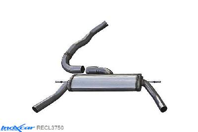 IX RECL3750, Renault Clio IV (R) RS TROPHY 220 EDC 1.6 Turbo (220PK) 2015- , Diameter 63,5mm, Inoxcar Rear silencer 1X50 Left and Right Stainless steel, With E.E.C. homologation