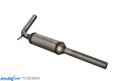 IX TCSEIBS01, Seat Ibiza V (6J) 1.2 Tsi (105PK) 2011-, Inoxcar Central pipe with silencer Stainless steel, Without E.E.C. homologation