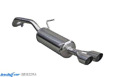 IX SEIB22RA, Seat Ibiza V (6J) 1.2 Tsi (105PK) 2011-, Inoxcar Rear silencer 2X80mm RACING Stainless steel