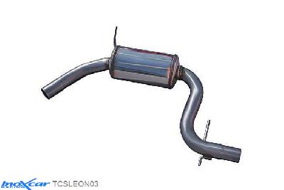 IX TCSLEON03, Seat Leon II (1P) 2.0 TSI CUPRA (240PK) 2006- Diameter 65mm, Inoxcar Central pipe with silencer Stainless steel, Without E.E.C. homologation