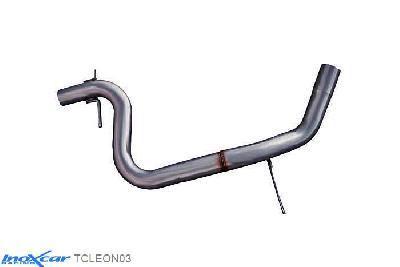 IX TCLEON03, Seat Leon II (1P) 2.0 TSI CUPRA (240PK) 2006- Diameter 65mm, Inoxcar Direct central pipe Stainless steel, Without E.E.C. homologation