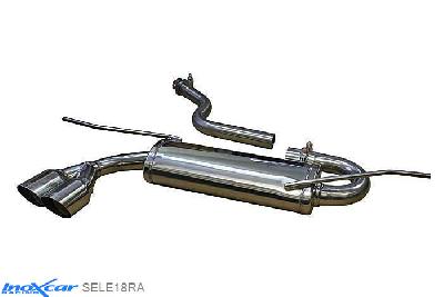 IX SELE18RA, Seat Leon III (5F) 1.4 TSi  (122PK) 2012-, Inoxcar Rear silencer 2X80mm RACING Stainless steel