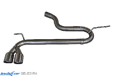 IX SELE21RA, Seat Leon III (5F) 2.0 TDI FR (150PK), 2014-, Inoxcar NO Rear silencer 2X80mm RACING Stainless steel, Without E.E.C. homologation