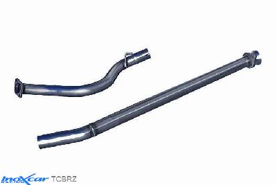 IX TCBRZ, Subaru BRZ (ZC) 2.0 (200PK) 2012-, Inoxcar Direct central pipe Stainless steel, Without E.E.C. homologation
