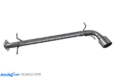 IX SUIM34102R, Subaru Impreza (G3) 2.0D BOXER DIESEL (150PK) 2009-  , Diameter 54mm, Inoxcar NO Rear silencer 1X102mm RACING Stainless steel, Without E.E.C. homologation