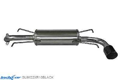 IX SUIM22XR10BLACK, Subaru Impreza (G3) 2.5 WRX (230PK) 2008-, Inoxcar Rear silencer 1X100 X-RACE BLACK EDITION Stainless steel, With E.E.C. homologation