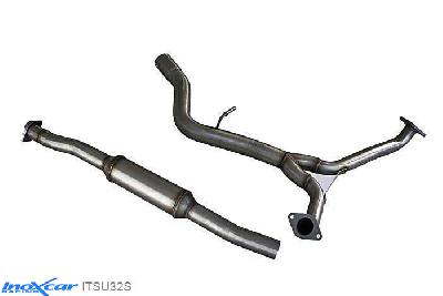 IX ITSU32S, Subaru Impreza (G4) 2.5T WRX STi 10MY (300PK) 2010-2013, Inoxcar Central pipe with silencer Stainless steel, Without E.E.C. homologation