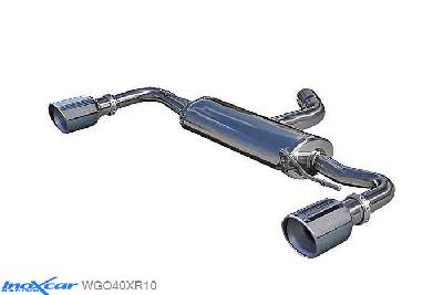 IX WGO40XR10, VW Golf VI 2.0 TSI GTI (210PK) 2009-, Inoxcar Rear silencer 1X100 X-RACE Left and Right Stainless steel, With E.E.C. homologation