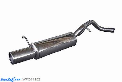 IX WPO11102, VW Polo V (9N) 1.4 TDI SPORTLINE (80PK) 2005-2008, Inoxcar Rear silencer 1X102mm Stainless steel, With E.E.C. homologation