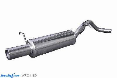 IX WPO1180, VW Polo V (9N) 1.4 TDI SPORTLINE (80PK) 2005-2008, Inoxcar Rear silencer 1X80mm Stainless steel, With E.E.C. homologation