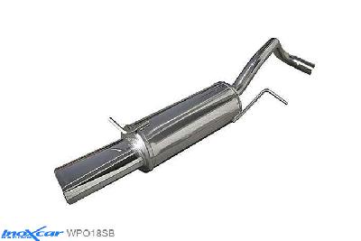 IX WPO18SB, VW Polo VI (6R) 1.4 TSi Blue GT (140PK) 2013-  Diameter 50mm, Inoxcar Rear silencer 1X120X80mm OBLIQUO Stainless steel, With E.E.C. homologation