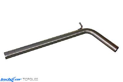 IX TCPOL02, VW Polo VI (6R) 1.8 GTI (192PK) 2015-  , diameter 55mm, Inoxcar Direct central pipe Stainless steel, Without E.E.C. homologation