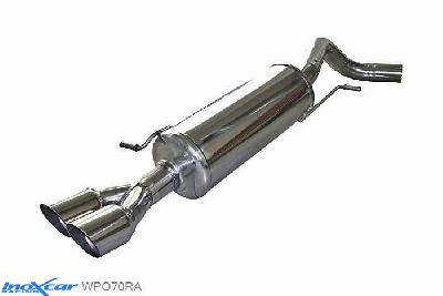 IX WPO70RA, VW Polo VI (6R) WRC 2.0 TSI (220PK) 2013-  , diameter 63,5mm, Inoxcar Rear silencer 2X80mm RACING Stainless steel, Without E.E.C. homologation