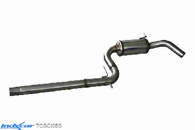 IX TCSCI05S, VW Scirocco III 2.0 TDi (170PK) 2008-, Inoxcar Central pipe with silencer Stainless steel, Without E.E.C. homologation