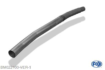BM022100-VER, BMW E46 316Ti/ 318 Ti 1.8l 85kW 2.0l 105kW, Voordemper vervangende buis enkele buis 63,5mm Buisdiameter Geheel RVS, Zonder goedkeuring