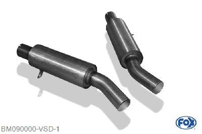 BM090000-VSD, BMW Z8 4.9l 294kW, Voordemper Geheel RVS, Absortie demper, mooie diepe sound, Teilegutachten (eintragungspflichtig)