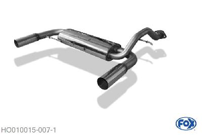 HO010015-007, Honda Civic III/ CRX II EC8/9 ED6/7/9 EE8/9, Einddemper met uitgang rechts/links - 1x76mm  Type 10 rechts/links Geheel RVS, Absortie demper, mooie diepe sound, Met E-keur