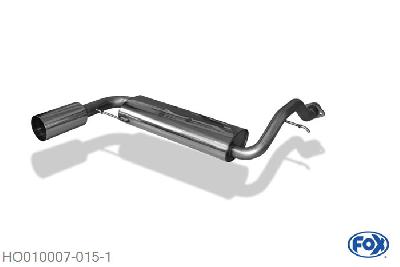 HO010007-015, Honda Civic III/ CRX II EC8/9 ED6/7/9 EE8/9, Einddemper quer - 1x114mm  Type 10 50mm Buisdiameter Geheel RVS, Absortie demper, mooie diepe sound, Met E-keur