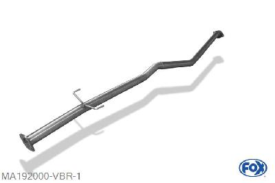 MA192000-VBR, Mazda 6 - GJ 2.0l 107/121kW 2.5l 141kW, Verbindingsbuis einddemper/ Kat 63,5mm Buisdiameter Geheel RVS, Met E-keur