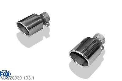 MA220030-133, Mazda CX5 - KE Frontwheel drive and 4x4, Endrohr rechts/links Aansluitdiameter 51mm innen - 1x100mm  Type 16 rechts/links - zum Verschrauben met dem originele Einddemper 51mm innen Buisdiameter Geheel RVS, ABE (eintragungsfrei)