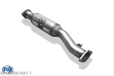 MI143000-KAT, Mitsubishi Lancer Evolution X 2.0l 217kW, Kat-Rohr inkl. 2 Katalysatoren 200 Zellen 70mm Buisdiameter Geheel RVS, Zonder goedkeuring