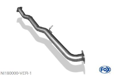 NI180000-VER, Nissan 350Z 3.5l 206/221/230kW, Voordemper vervangende buis O70mm Geheel RVS