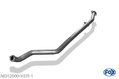NI012000-VER, Nissan Micra K12 - U1 1.2l 16V 48/59kW 1.4l 16V 65kW 1.5l dCi 48/60kW, Voordemper vervangende buis voor modellen met chasisnummer U1 55mm Buisdiameter Geheel RVS, ohne