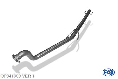 OP041000-VER, Opel Astra G 1.4l 66kW 1.6l 55/62/74/76kW 1.8l 85/92kW 2.0l 100kW 2.2l 108kW 1.7l TD 50kW 1.7l TDI 55kW 2.0l DI 60kW 2.0l TD 74kW 2.2 DTi 92kW, Voordemper vervangende buis 50mm Buisdiameter Geheel RVS, Zonder goedkeuring
