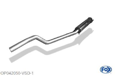 OP042050-VSD, Opel Astra H Caravan 1.6l Turbo 132kW 2.0l Turbo 125/147kW, Voordemper - Buisdiameter 63,5mm 63,5mm Buisdiameter Geheel RVS, Absortie demper, mooie diepe sound, Met E-keur