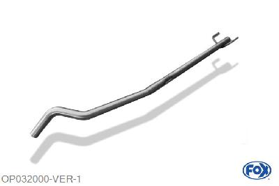 OP032000-VER, Opel Corsa C 1.0l 43/44kW 1.2l 55/59kW 1.4l 66kW 1.8l 92kW 1.3l D 51kW 1.7l D 48/55kW, Voordemper vervangende buis - Laut StVo nicht zugelassen! Geheel RVS, Zonder goedkeuring