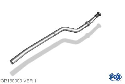 OP180000-VBR, Opel GT 2.0l Turbo 194kW, Verbindingsbuis einddemper/ Kat O70mm met flexibel stuk 70mm Buisdiameter Geheel RVS