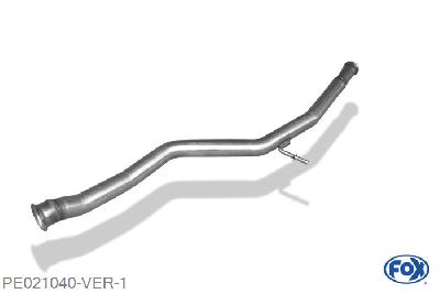 PE021040-VER, Peugeot 206 S16/ 206cc S16 2.0l 16V 100kW, Voordemper vervangende buis met Tulpenverbindung zum Kat 55mm Buisdiameter Geheel RVS, Zonder goedkeuring