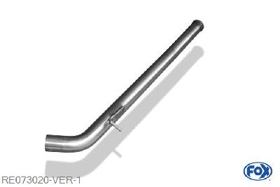 RE073020-VER, Renault Clio IV RS 1.6l 147kW, Voordemper vervangende buis 63,5mm Buisdiameter Geheel RVS, ohne