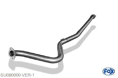 SU080000-VER, Subaru BRZ/ Toyota GT86 2.0l 147kW, Voordemper vervangende buis 63,5mm Buisdiameter Geheel RVS, ohne