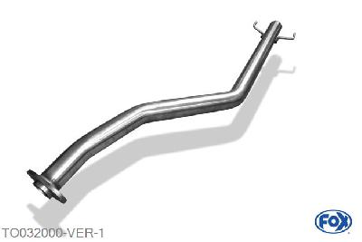 TO032000-VER, Toyota Celica T23 1.8l 105/141kW, Voordemper vervangende buis - Buisdiameter: 63,5mm 63,5mm Buisdiameter Geheel RVS, Zonder goedkeuring