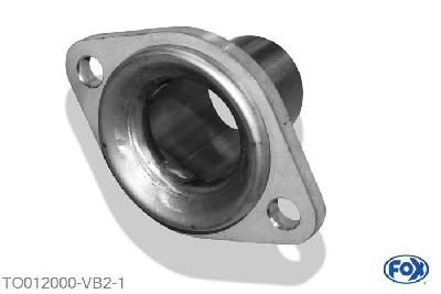 TO012000-VB2, Toyota Corolla E12 1.8l TS, Adapter voor Einddemper (grote flens) Geheel RVS