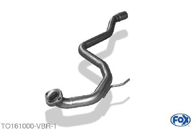 TO161000-VBR, Toyota Yaris XP9 TS 1.8l 98kW, Verbindingsbuis Einddemper/ Voordemper 50mm Buisdiameter Geheel RVS
