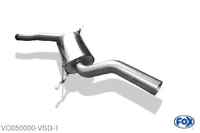 VO050000-VSD, Volvo C70 I - Coupe & Cabrio 2.0l 120/166kW 2.3l 176/180kW 2.4l 142/147kW, Voordemper 70mm Buisdiameter Geheel RVS, Absortie demper, mooie diepe sound, Teilegutachten (eintragungspflichtig)